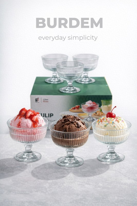 glas čaša TULIP 1/6 ice cream